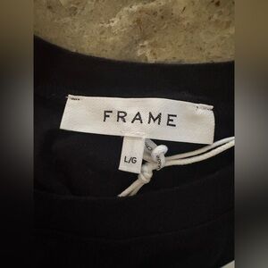 NWT FRAME Knotted Roll-sleeve T-shirt, size L